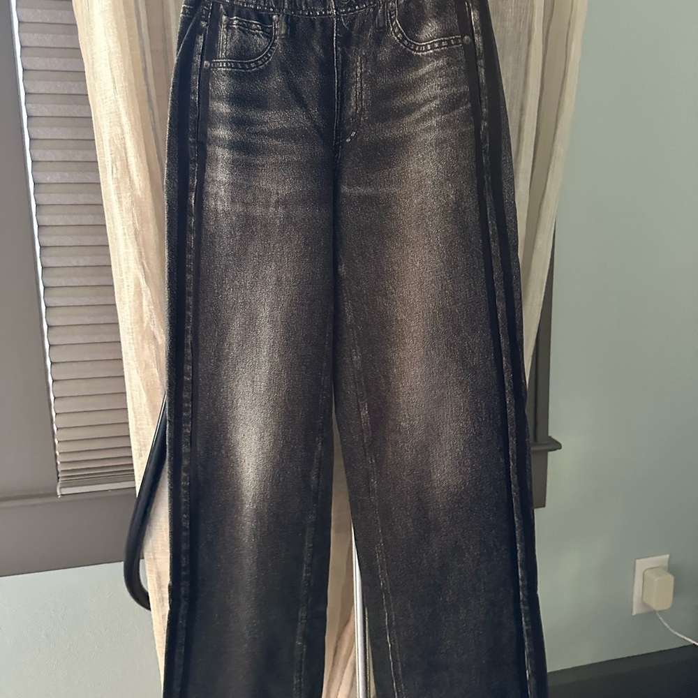 Rag & Bone Miramar Dark Gray and Black Sweatpant Denim. A Favorite this season!